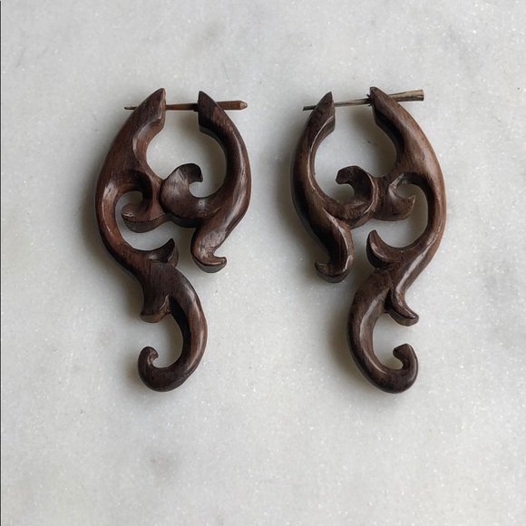 Coco Loco Jewelry - Coco Loco | Hand Carved Wood Earrings | O/S